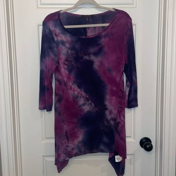 Olivia Sky Purple Tie-Die Tunic - Picture 1 of 1